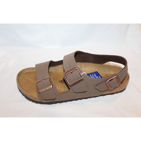 BIRKENSTOCK MEN\'S MILANO BS LEATHER MOCHA EU 43 US 10 REGULAR NIB